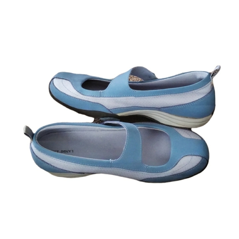 Land's End Blue suede Mary Jane Shoes 8